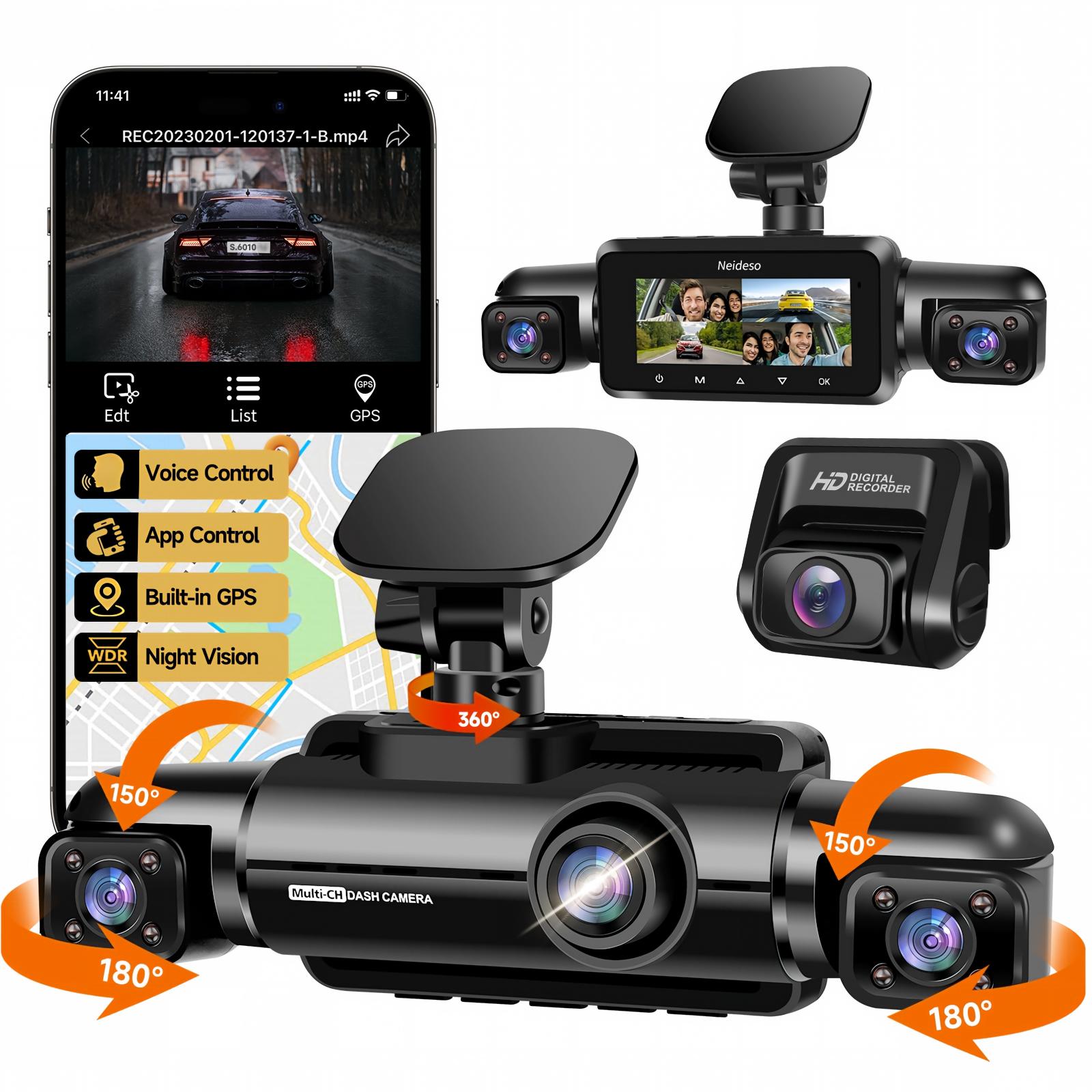 HUPEJOS V60-4CH 4K+1080P Kamer – Dash Cam 3 Channel 1080P recenzja i cena