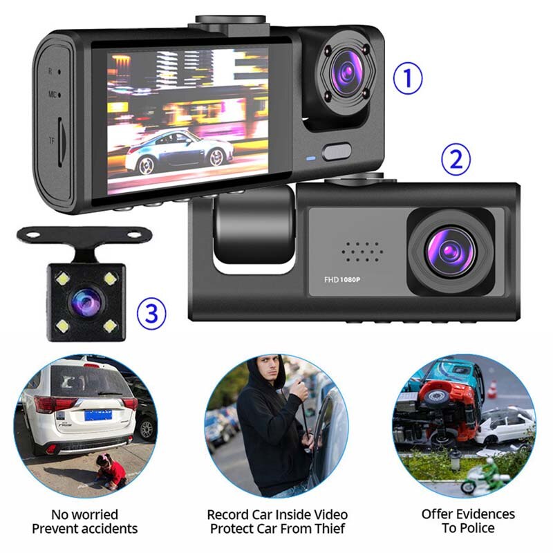 Kamera samochodowa 1080P z dwo – Dash Cam Front And Rear 4K recenzja i cena