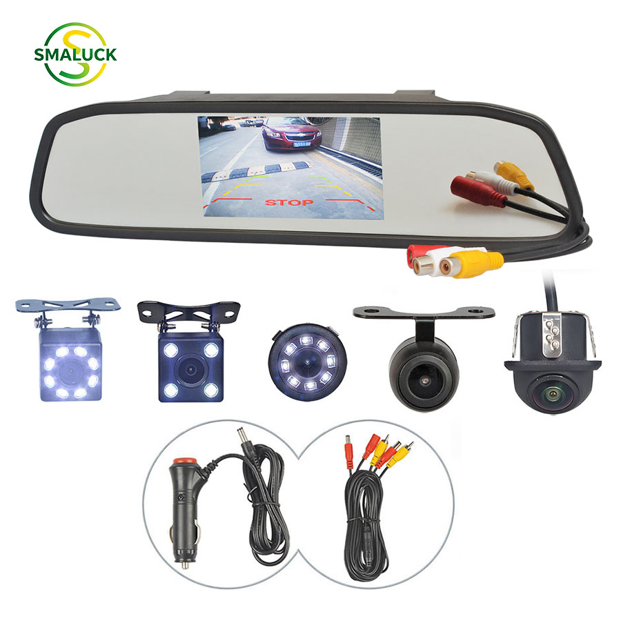 SMALUCK 4,3-calowy ekran TFT L – Dash Cam Mirror Backup Camera recenzja i cena