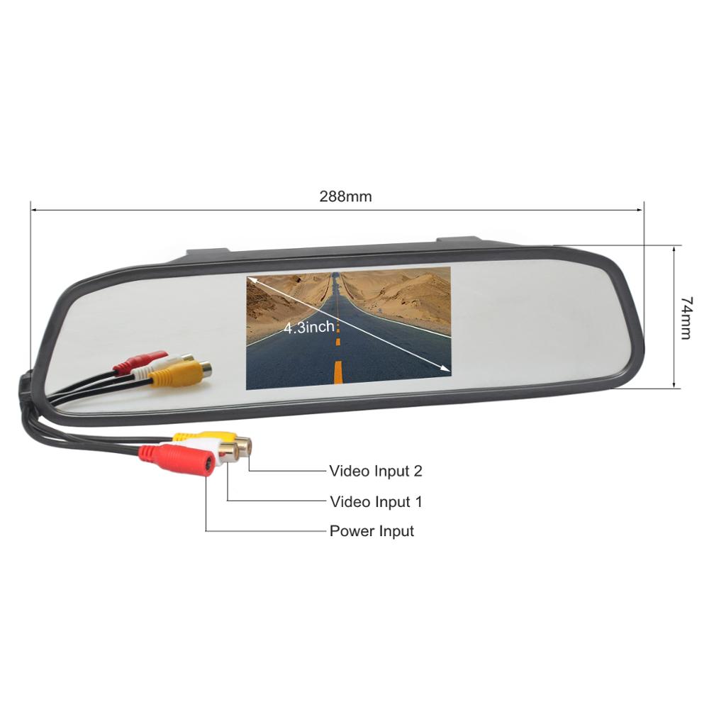 SMALUCK 4,3-calowy ekran TFT L – Dash Cam Mirror Backup Camera recenzja i cena