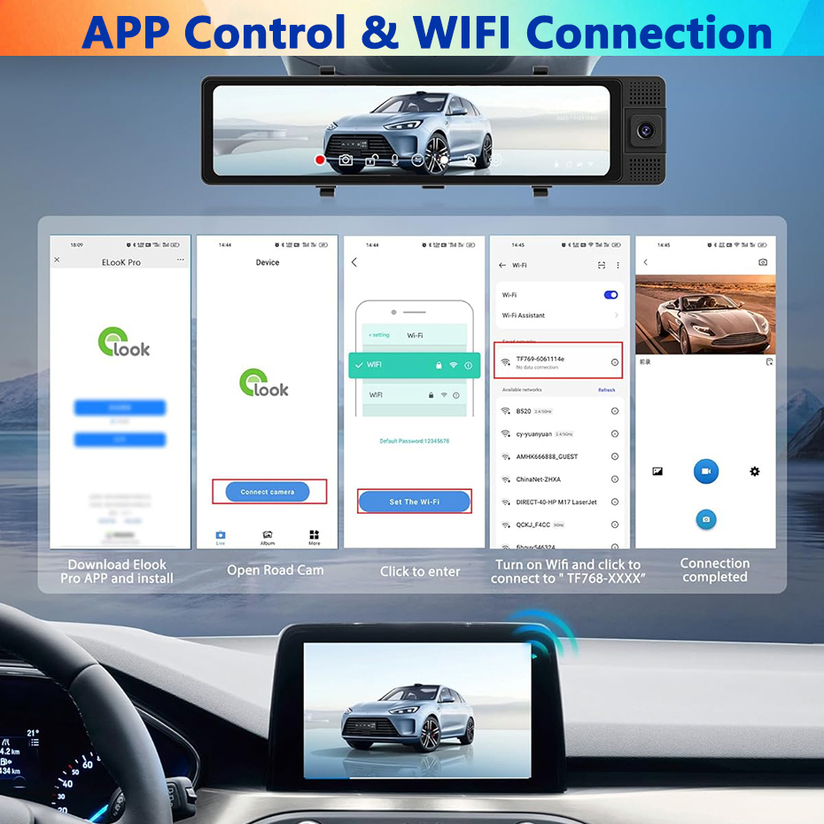 Kamera samochodowa WIFI z 3 ka – Dash Cam Night Vision Infrared recenzja i cena