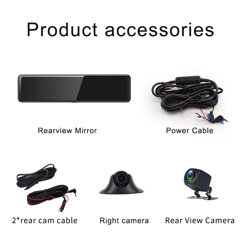 Kamera samochodowa 12 cali 108 – Dash Cam 3 Channel 1080P recenzja i cena