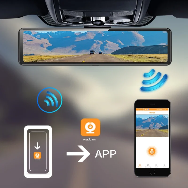 Kamera samochodowa 12 cali 108 – Dash Cam 3 Channel 1080P recenzja i cena