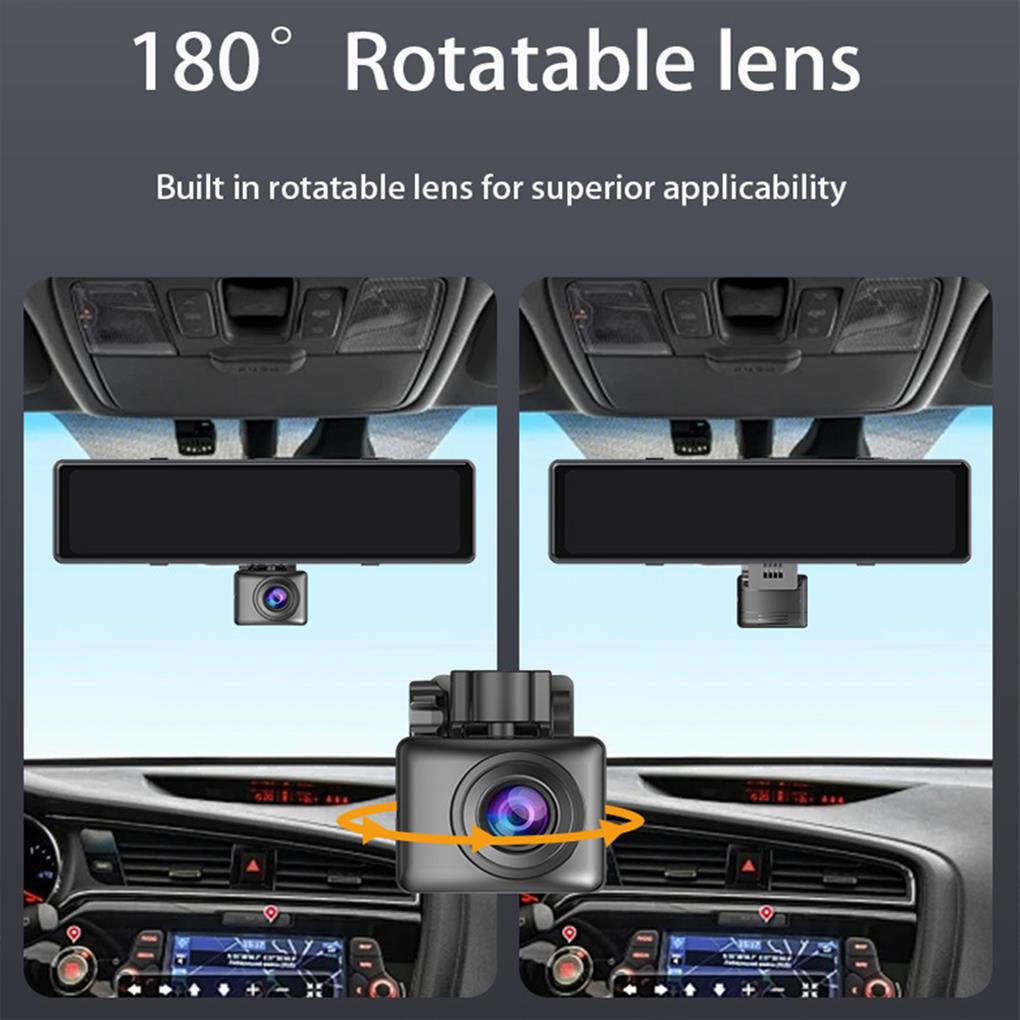12-calowa kamera cofania 1080P – Dash Cam Rear View Mirror 12 Inch recenzja i cena