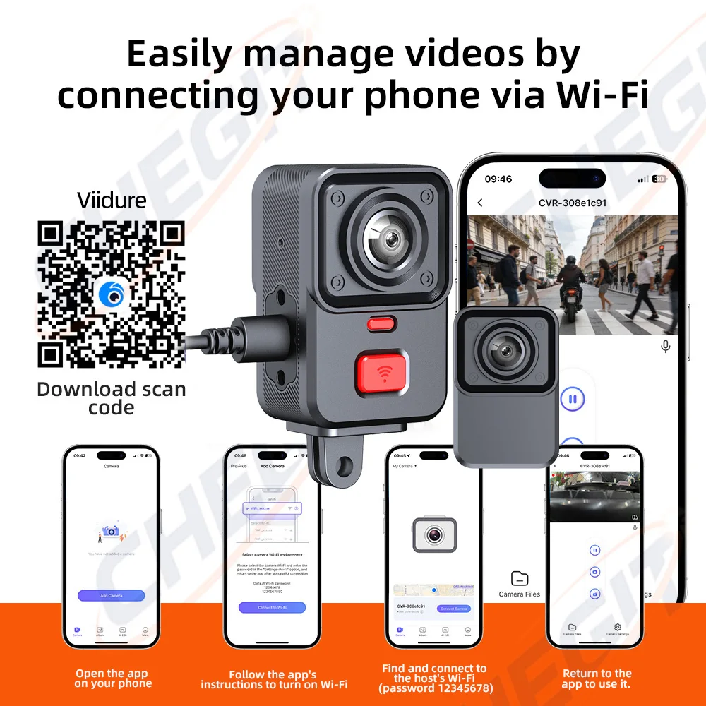 Rejestrator jazdy motocyklem 2 – Dual Dash Cam With Gps Wifi recenzja i cena